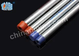 BS4568 GDd Conduit Pipe Hot Dipped Galvanized Steel Dosbarth 4 Conduits Safon Brydeinig gyda Coupling