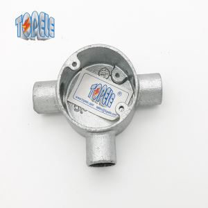 Blwch conduit rownd 20mm 3 Way